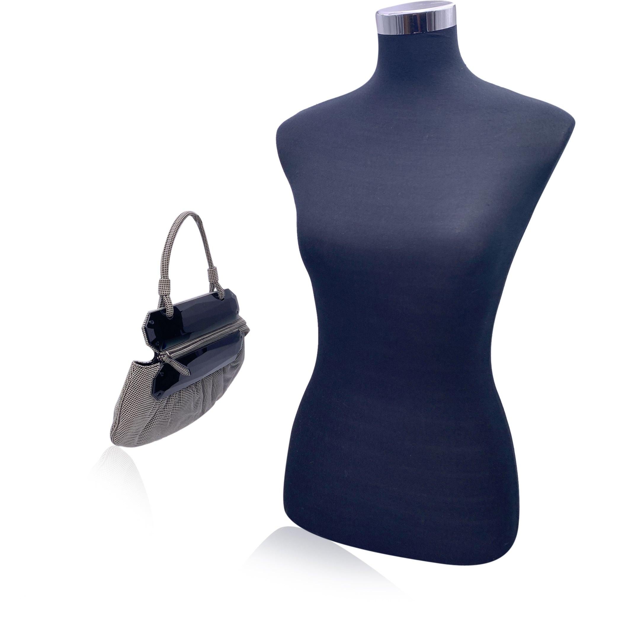 Gray Fendi Laminated Leather Disco To You Convertible Bag Handbag For Sale