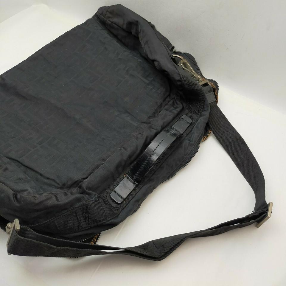 Fendi Large Black Monogram FF Zucca Travel Bag  862331 For Sale 7