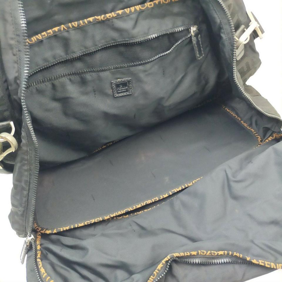 Fendi Large Black Monogram FF Zucca Travel Bag  862331 In Good Condition For Sale In Dix hills, NY