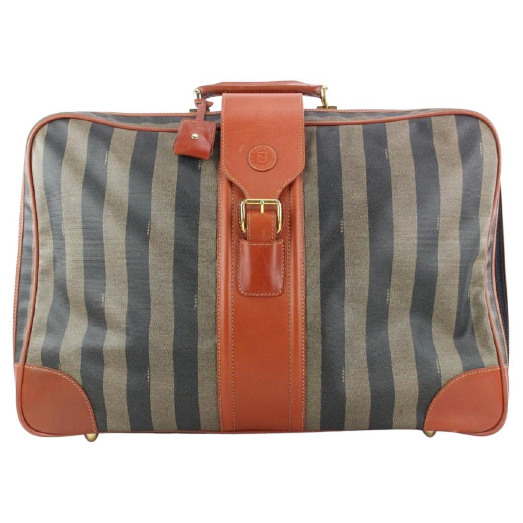Fendi Large Pequin Stripe Suitcase Luggage Bag 119ff23