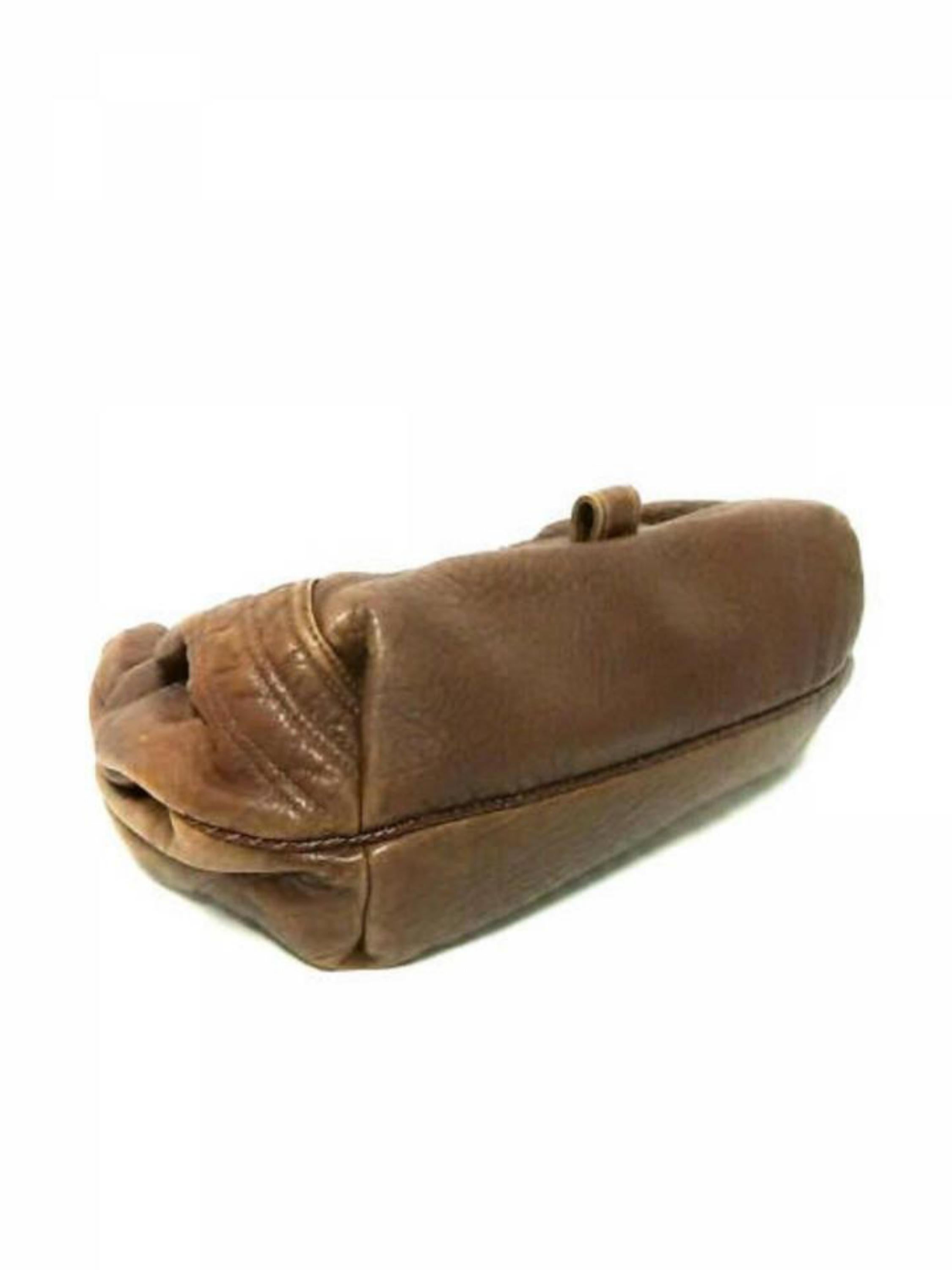 Fendi Large Spy 228040 Brown Leather Hobo Bag For Sale 2