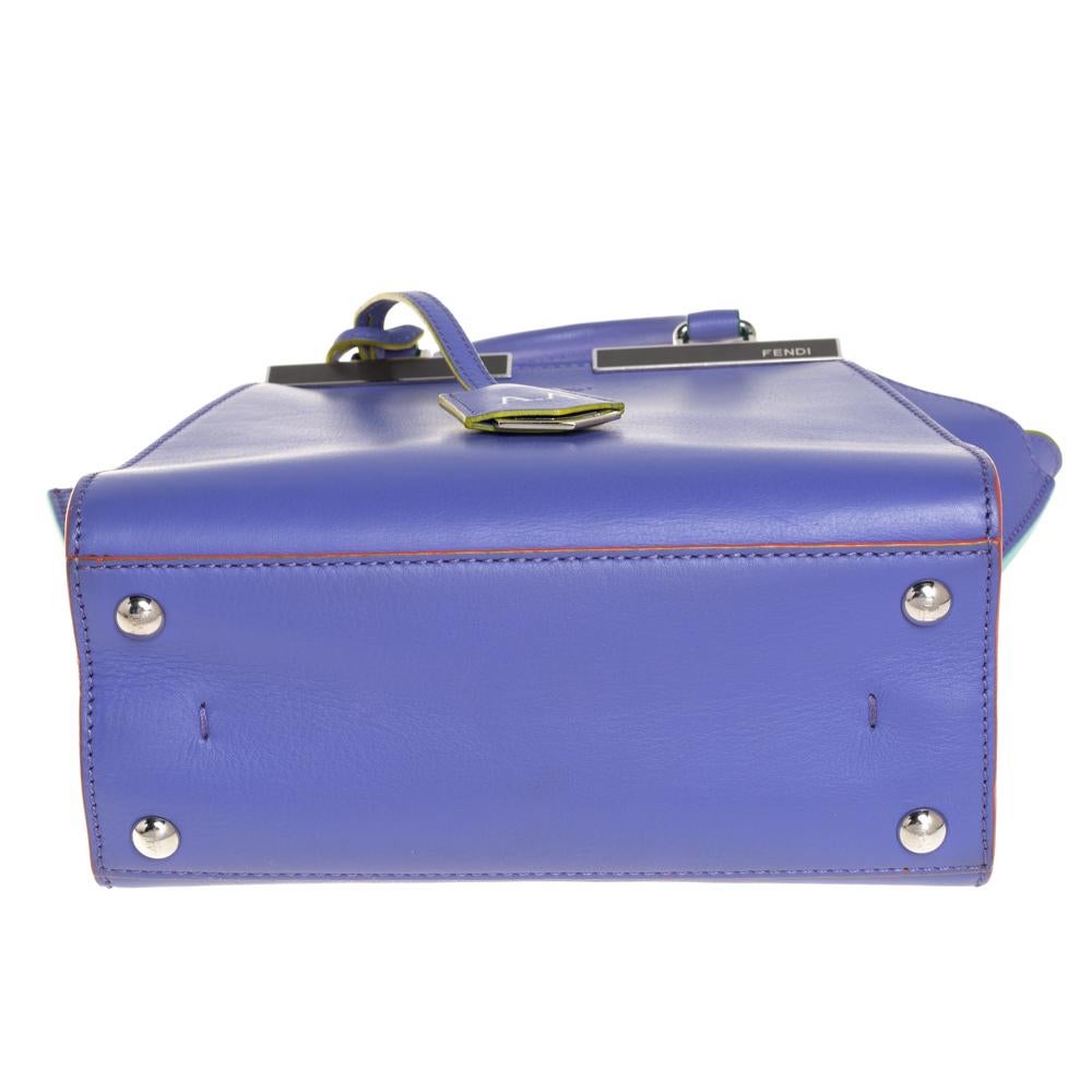 Fendi Mini 3Jours Tragetasche aus lavendelfarbenem Leder Damen