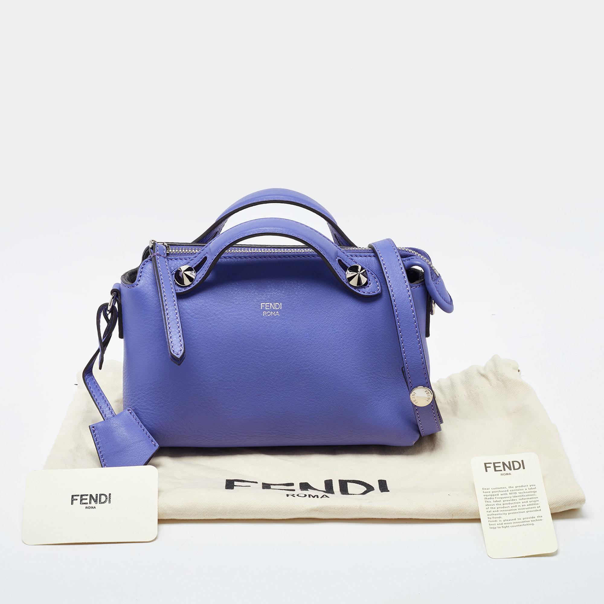 Fendi Lavender Leather Mini By The Way Crossbody Bag For Sale 8