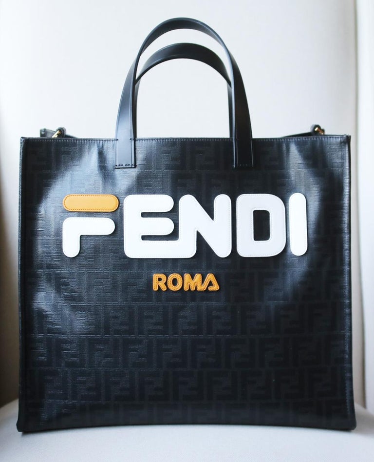 Fendi Leather Appliquéd Coated Canvas Tote Bag at 1stDibs | fendi ...
