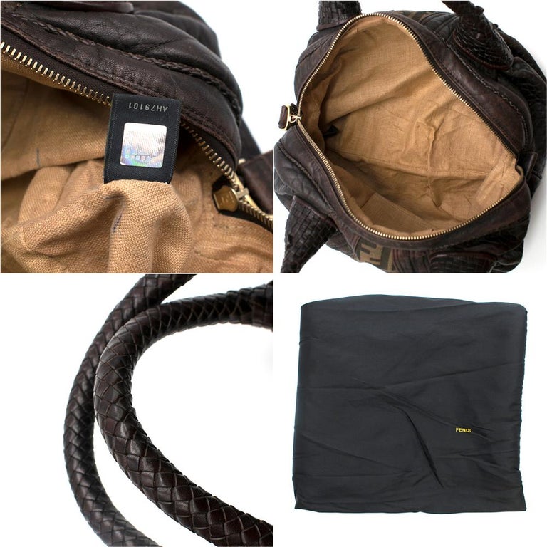 Fendi Leather and Monogram Canvas Spy Bag at 1stdibs