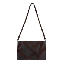 Fendi Leather Vintage Bag With Suede 'FF' Logo