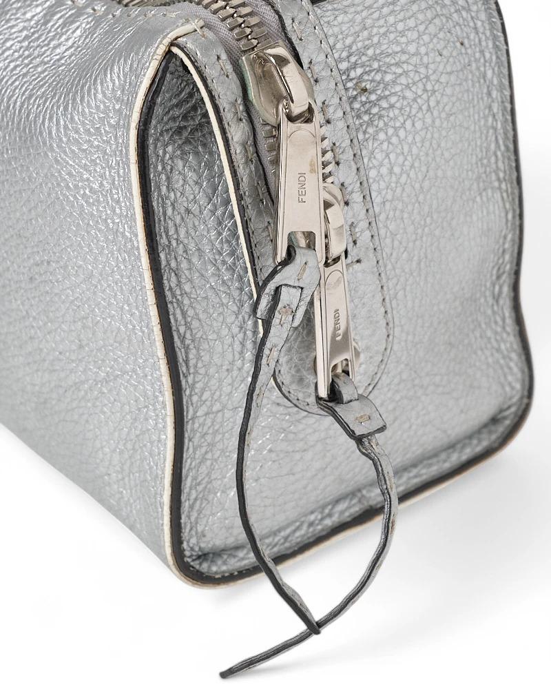 Fendi Lei Small Silver Saddle For Sale 6