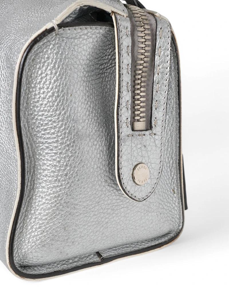 Fendi Lei Small Silver Saddle For Sale 7