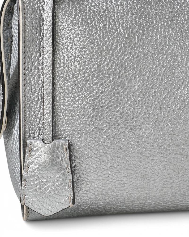 Fendi Lei Small Silver Saddle For Sale 9