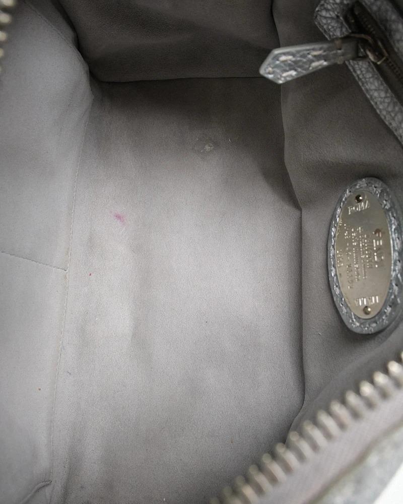 Fendi Lei Small Silver Saddle For Sale 11