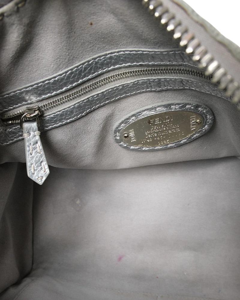Fendi Lei Small Silver Saddle For Sale 12