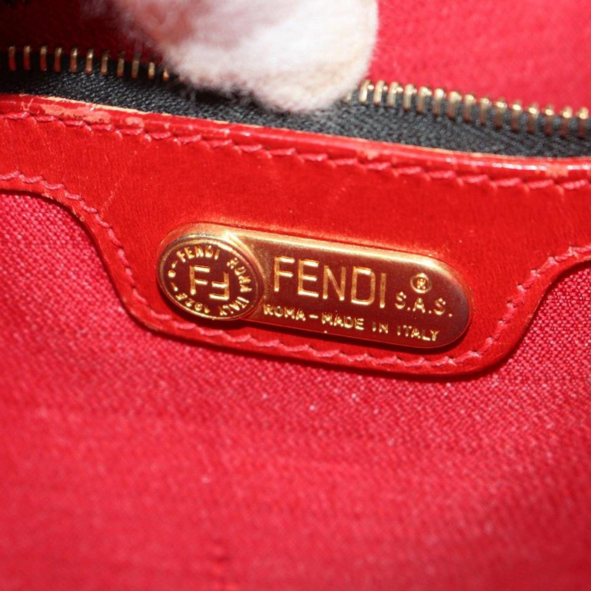 Fendi Leopard Cheetah Shopper 869803 Brown Nylon Tote In Excellent Condition For Sale In Forest Hills, NY