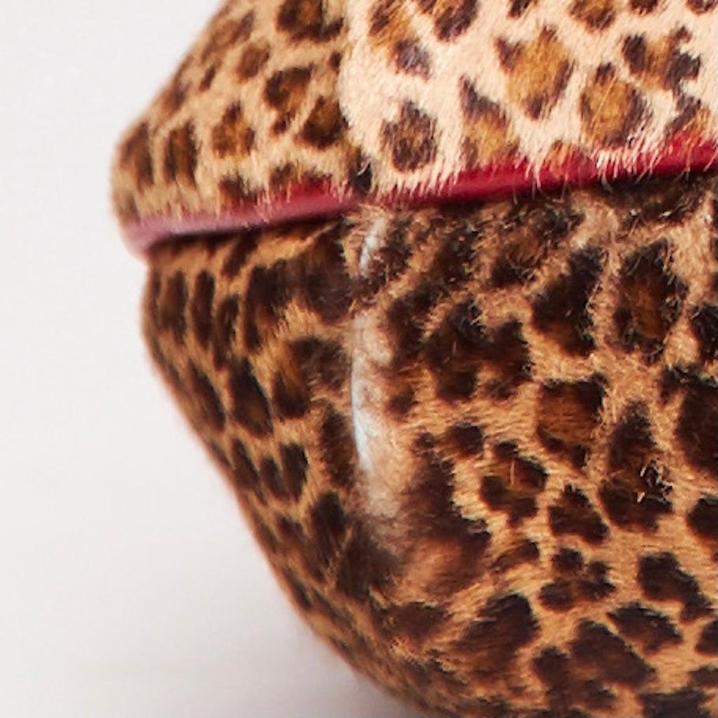 Fendi Leopard Print Hobo Croissant Calf Hair 2