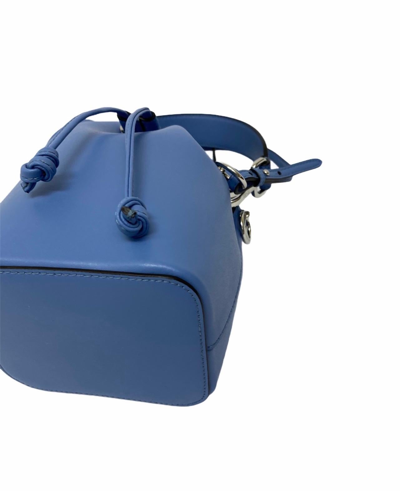Fendi Light Blue Leather Bucket Bag 1