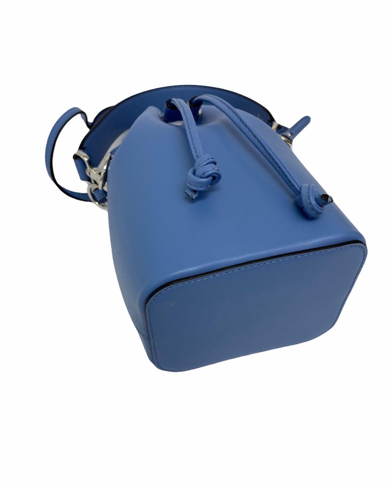 Fendi Light Blue Leather Bucket Bag 2