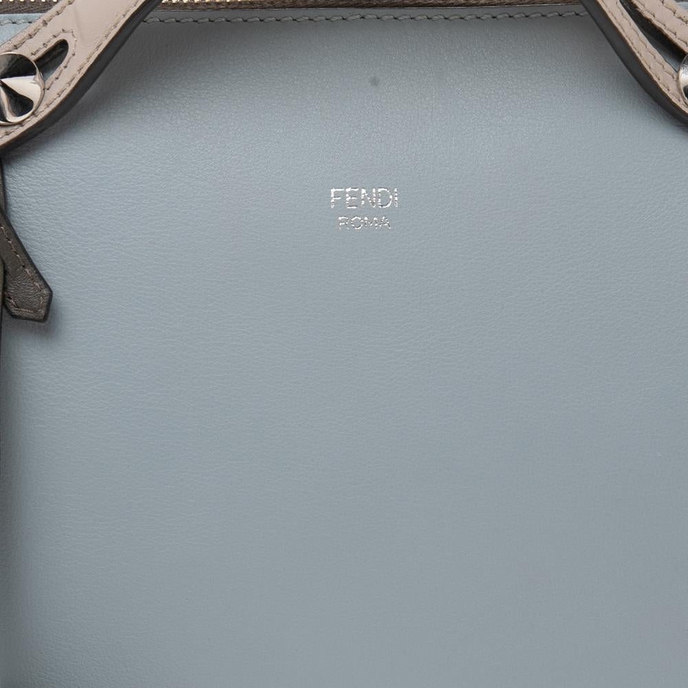 Fendi Light Blue Leather Small By The Way Boston Bag 6