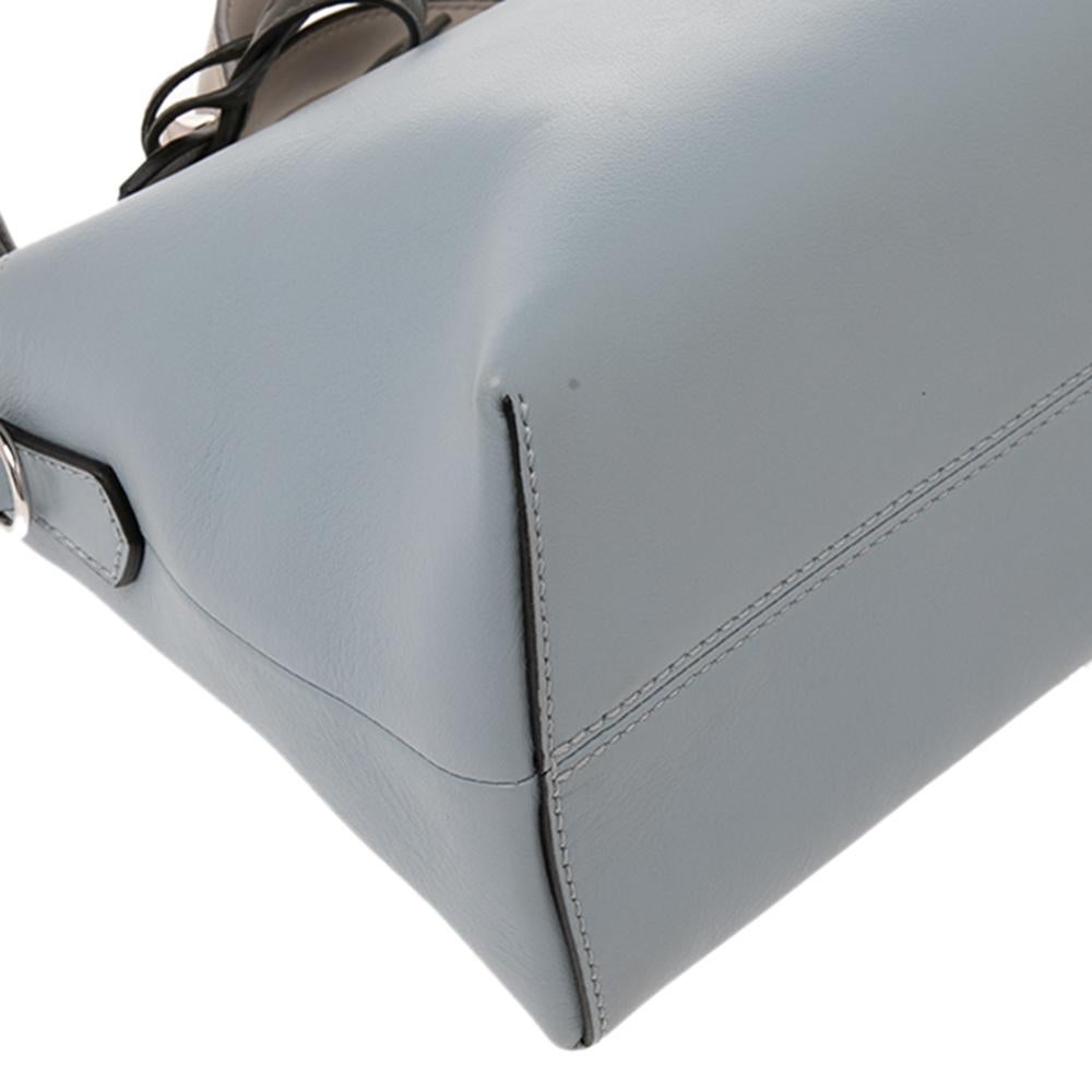 Fendi Light Blue Leather Small By The Way Boston Bag 4