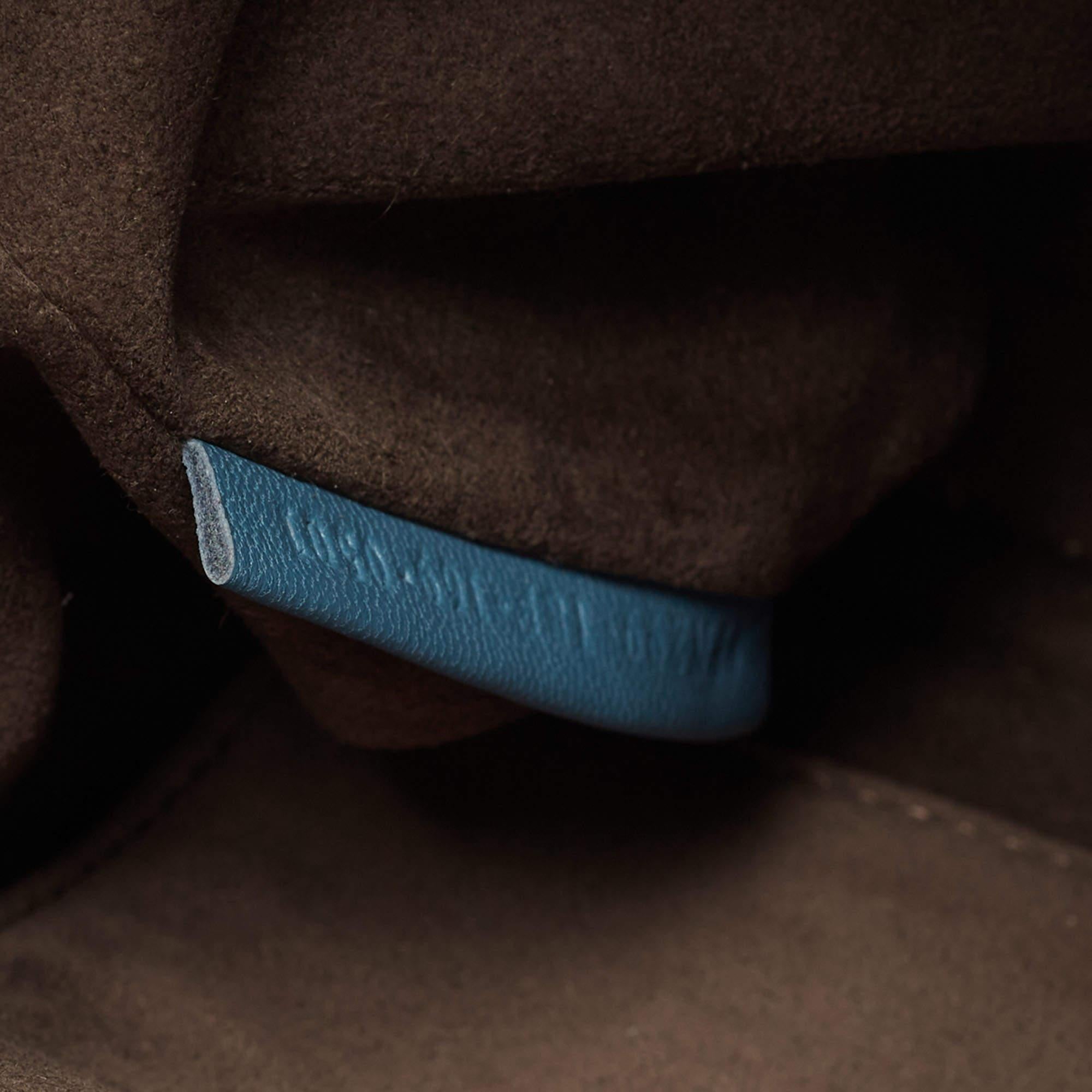 Fendi Light Blue Leather Small Dotcom Click Top Handle Bag 9