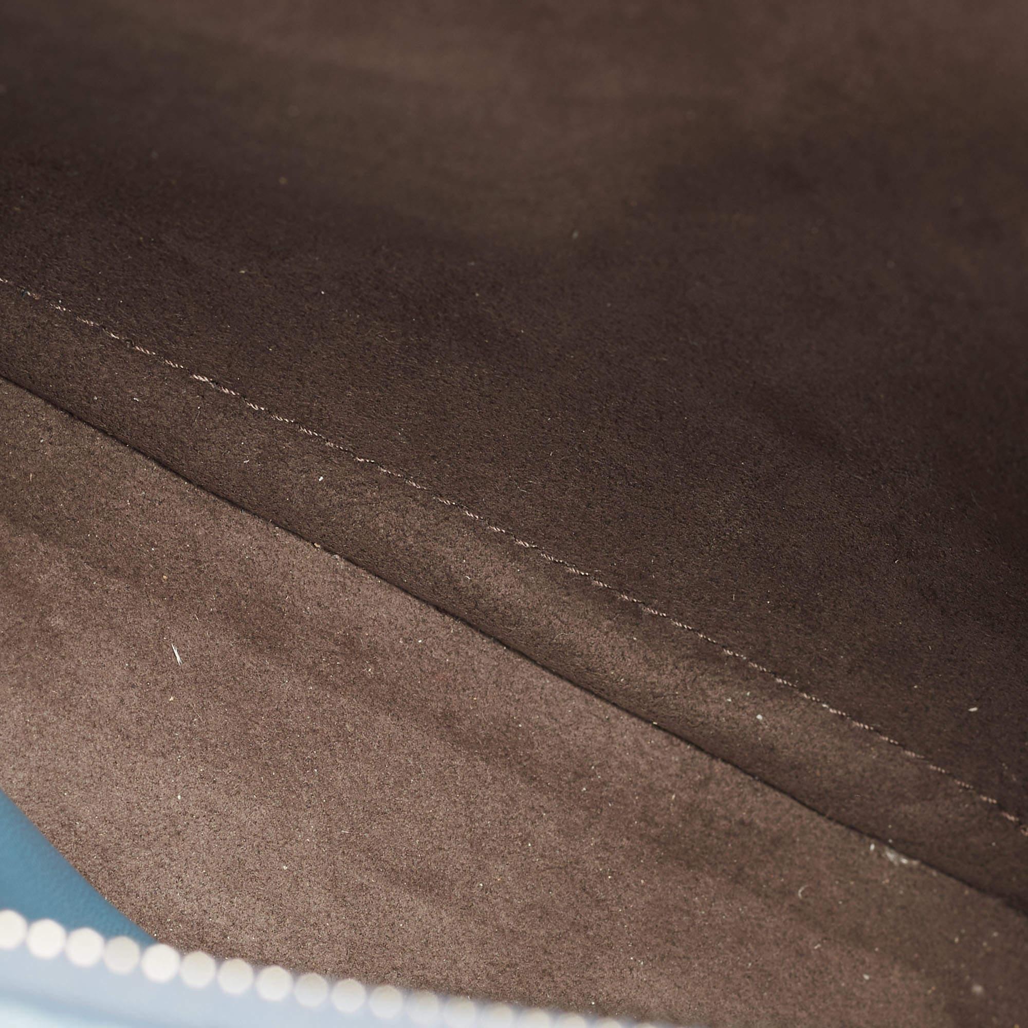 Fendi Light Blue Leather Small Dotcom Click Top Handle Bag 3
