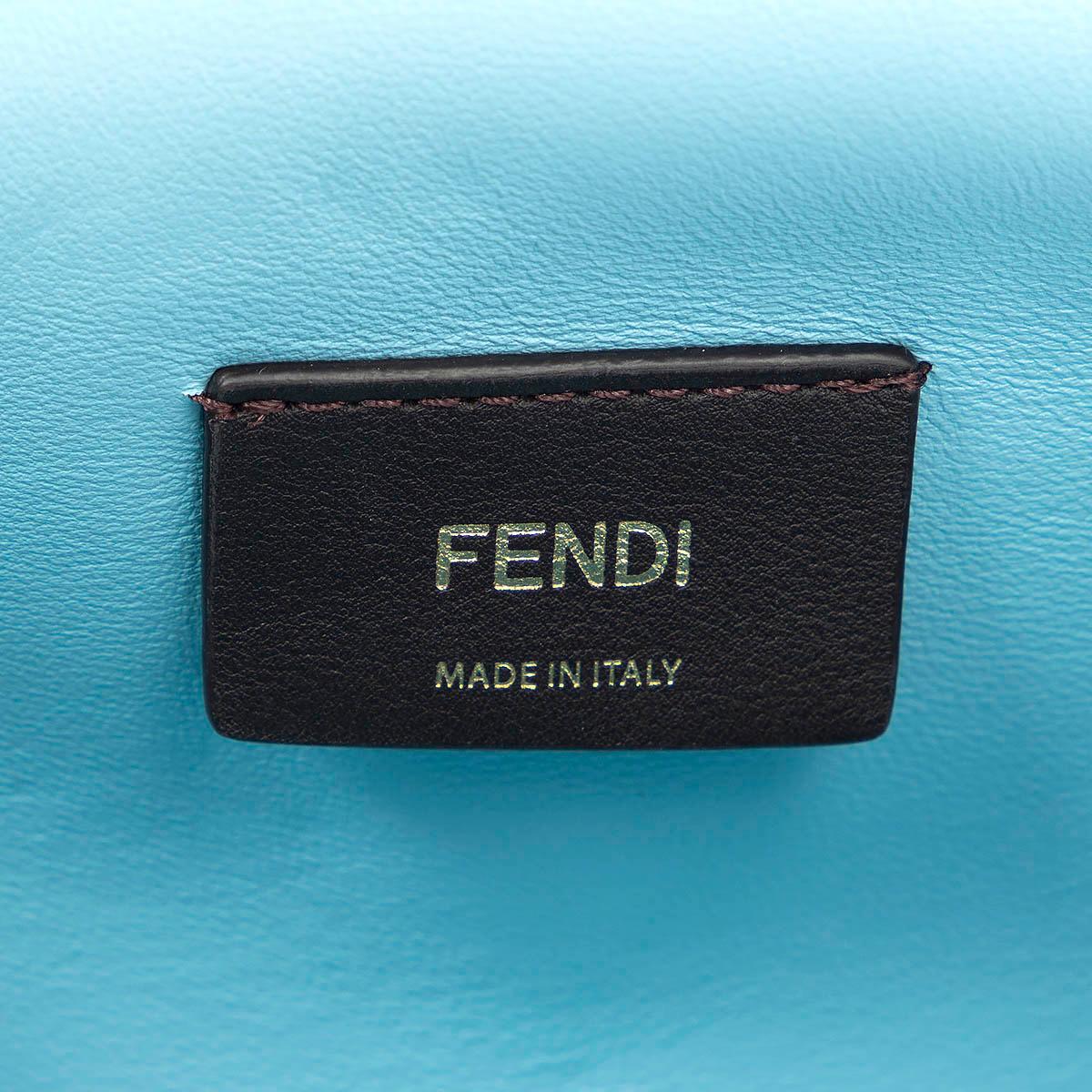 FENDI light blue MINK FUR FIRST SMALL Clutch Shoulder Bag In New Condition In Zürich, CH