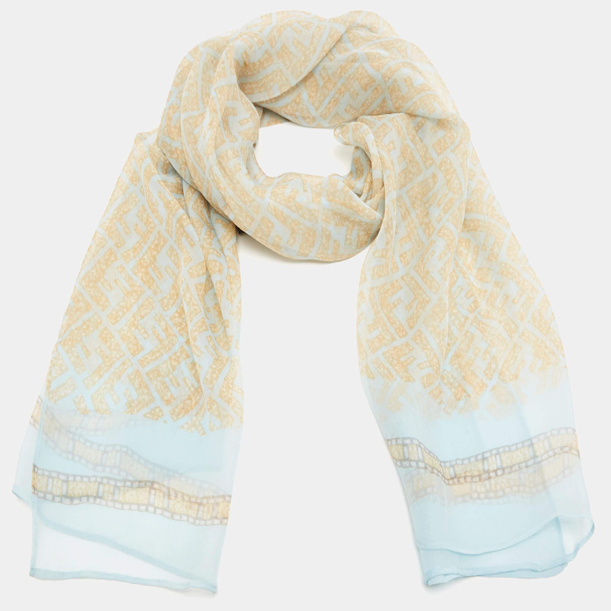Made from quality fabric, this Fendi scarf is gorgeous. It is easy to style and luxurious in appeal.

