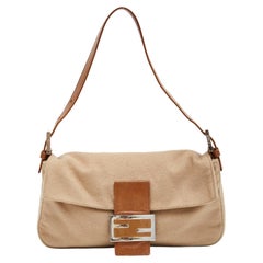 Vintage Fendi Light Brown Baguette Bag