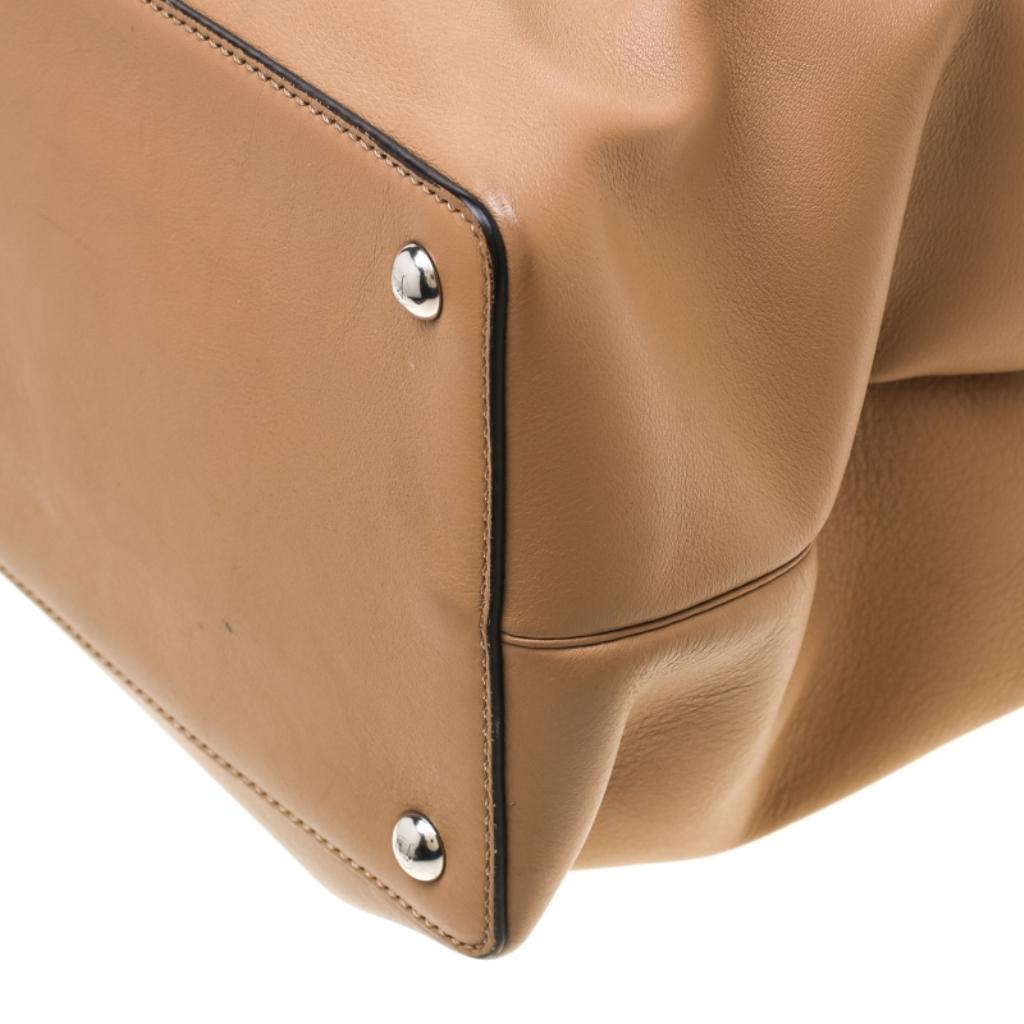 Fendi Light Brown Leather 2Jours Confetti Tote 6