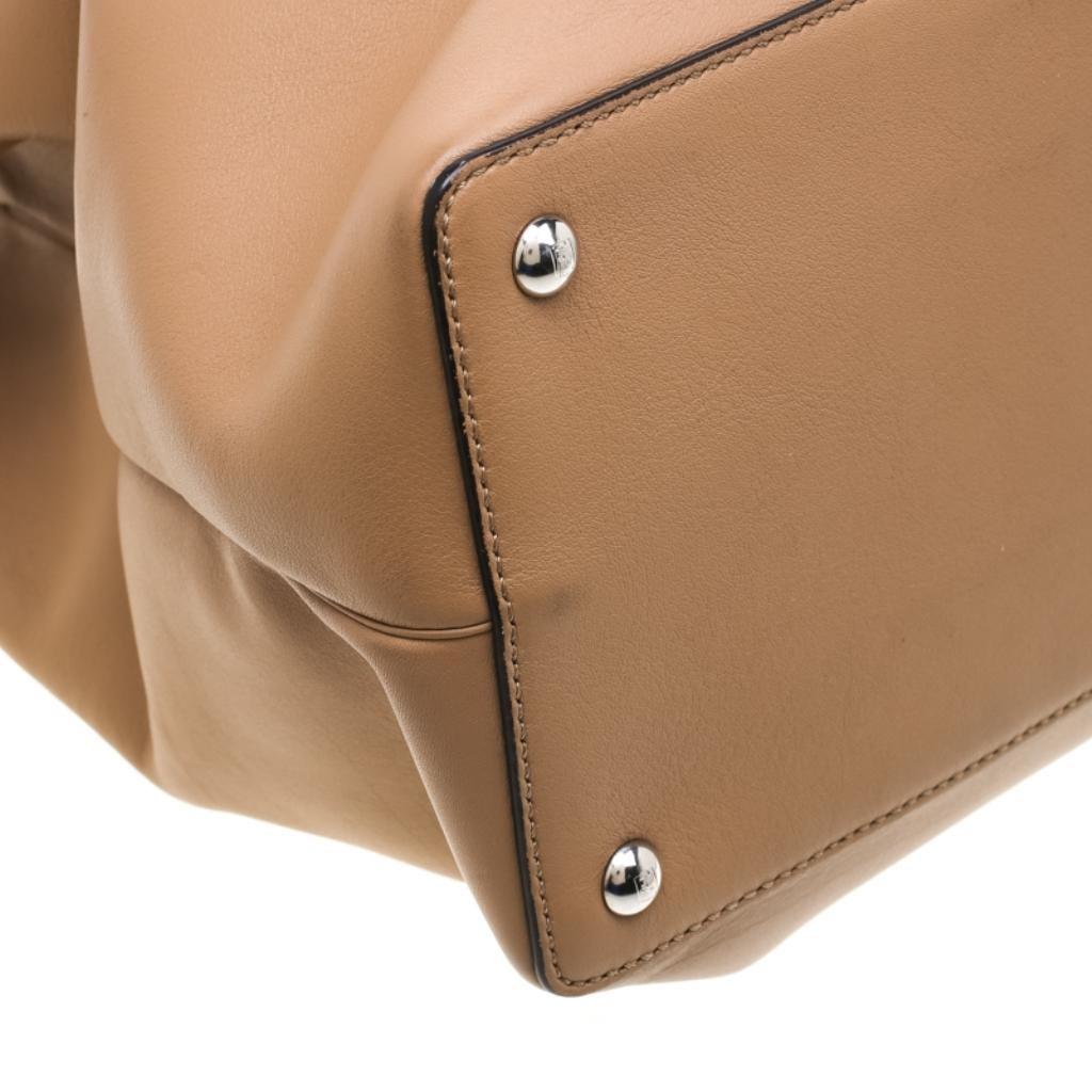 Fendi Light Brown Leather 2Jours Confetti Tote 7