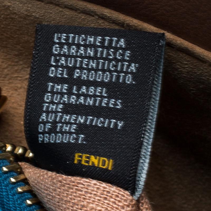 Fendi Light Brown Leather Medium Peekaboo Top Handle Bag 5
