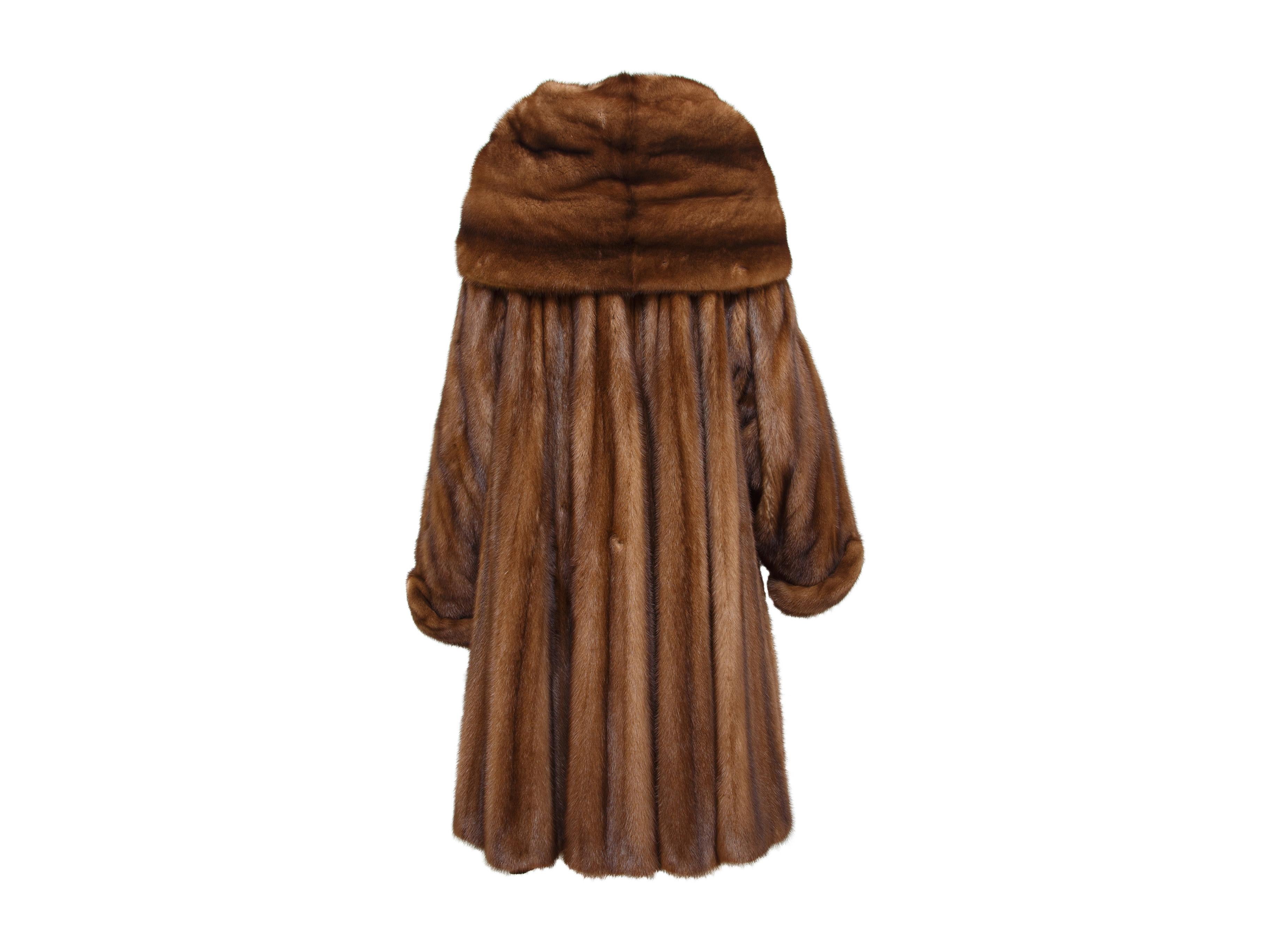 Fendi Light Brown Mink Swing Coat In Good Condition In New York, NY