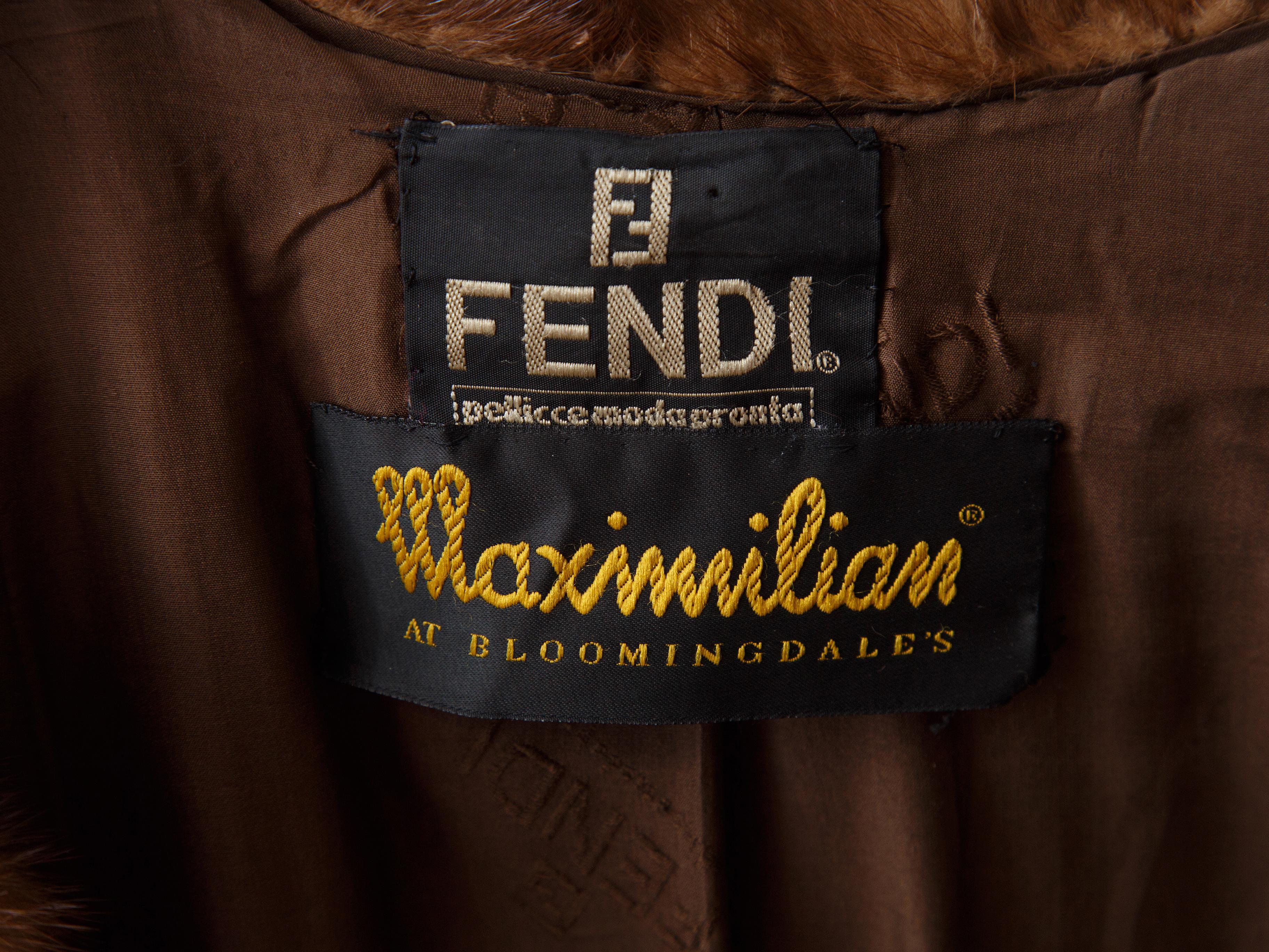 Women's Fendi Light Brown Mink Swing Coat