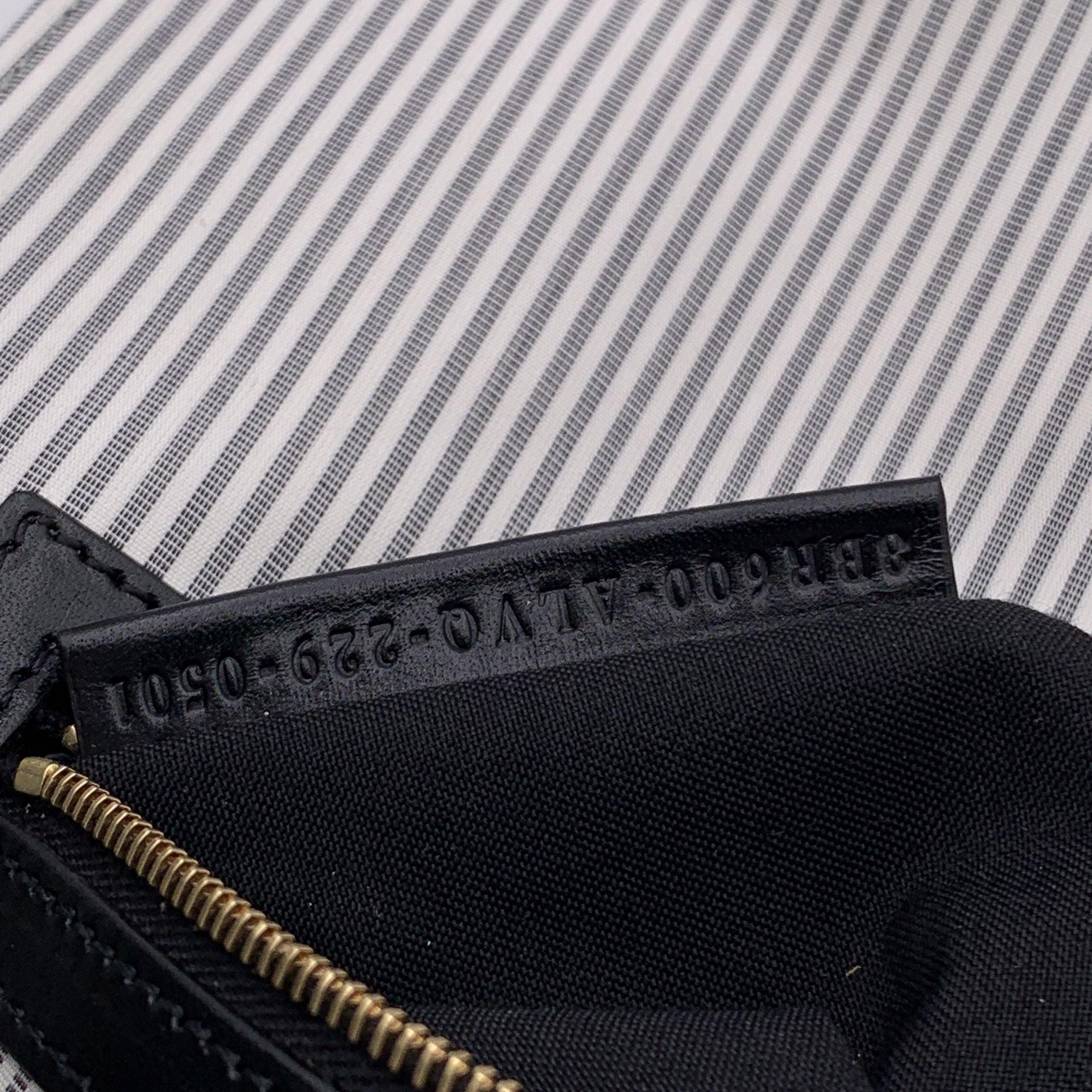Fendi Light Grey Striped Cotton Bretagna Baguette Shoulder Bag For Sale 1