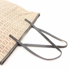 Fendi Light Monogram Ff Shopper 869161 Brown Canvas Tote