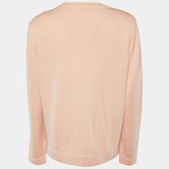 Fendi Light Orange Wool Fox Fur Bug Eye Sweater L