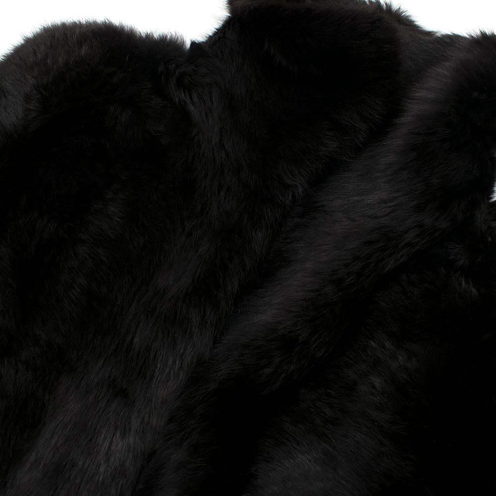 Fendi Lightweight Black Rabbit Fur Jacket S IT 42  6