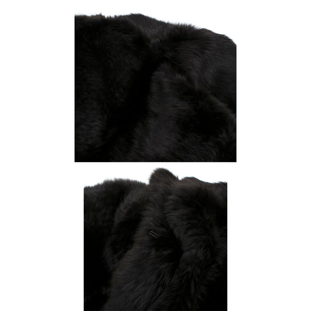Fendi Lightweight Black Rabbit Fur Jacket S IT 42  3