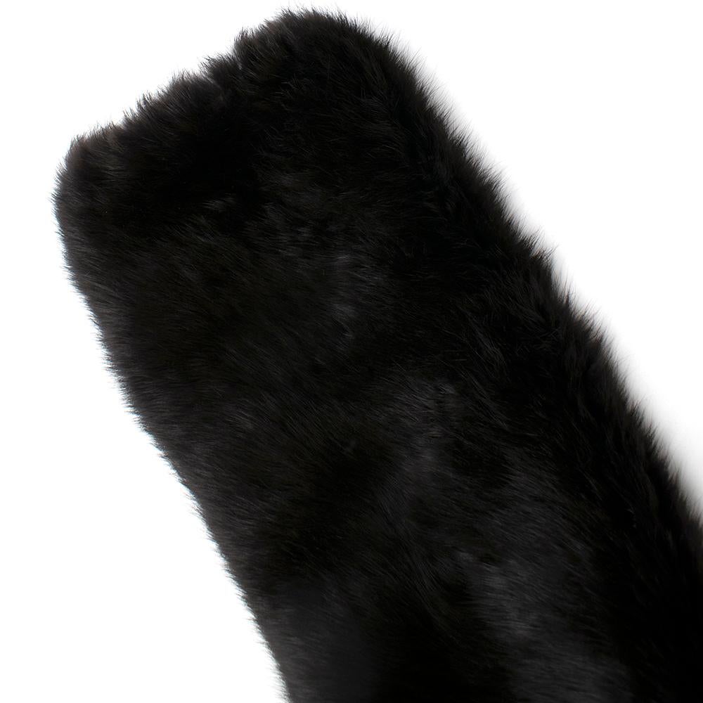 Fendi Lightweight Black Rabbit Fur Jacket S IT 42  5