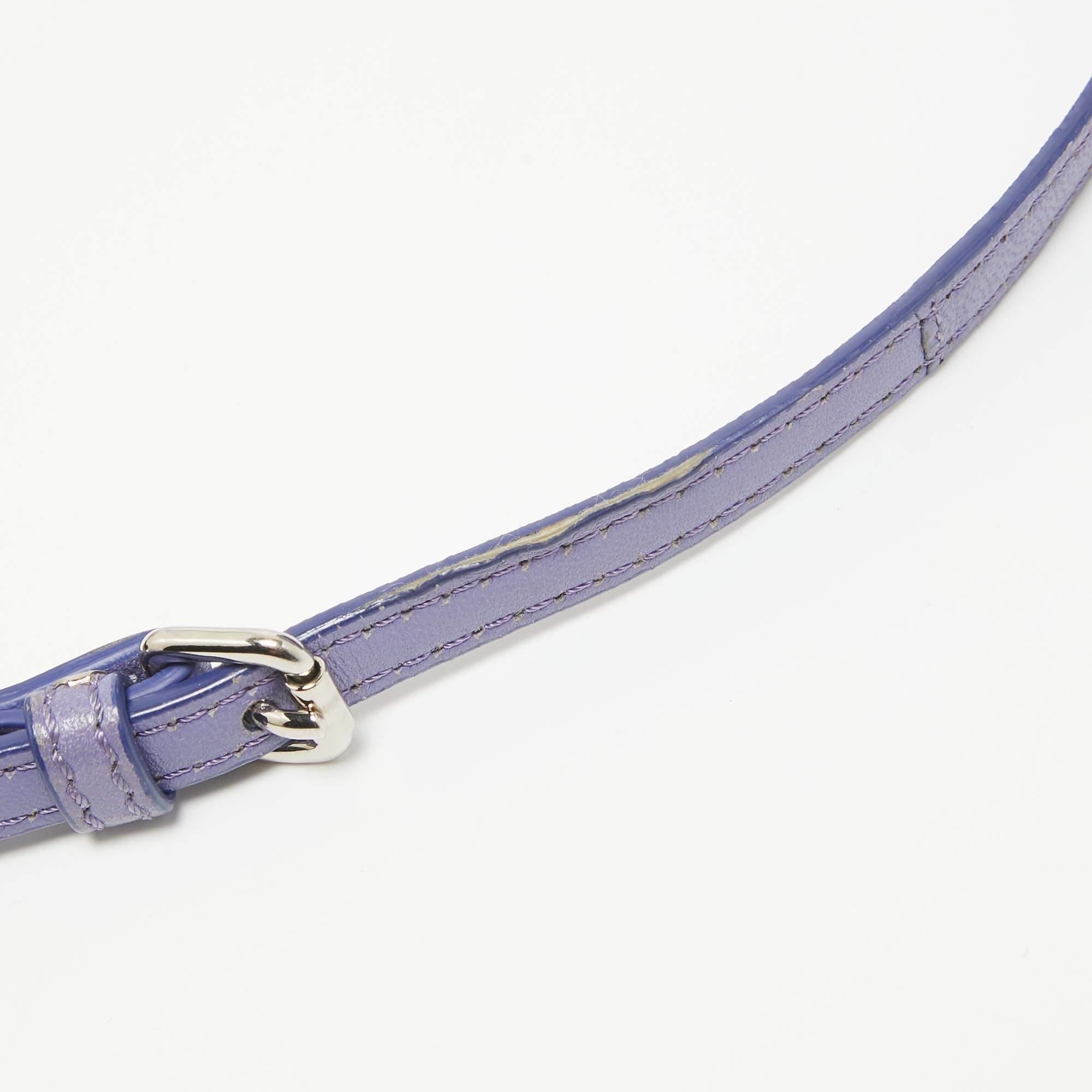 Fendi Lilac Leather Mini Peekaboo Top Handle Bag 1