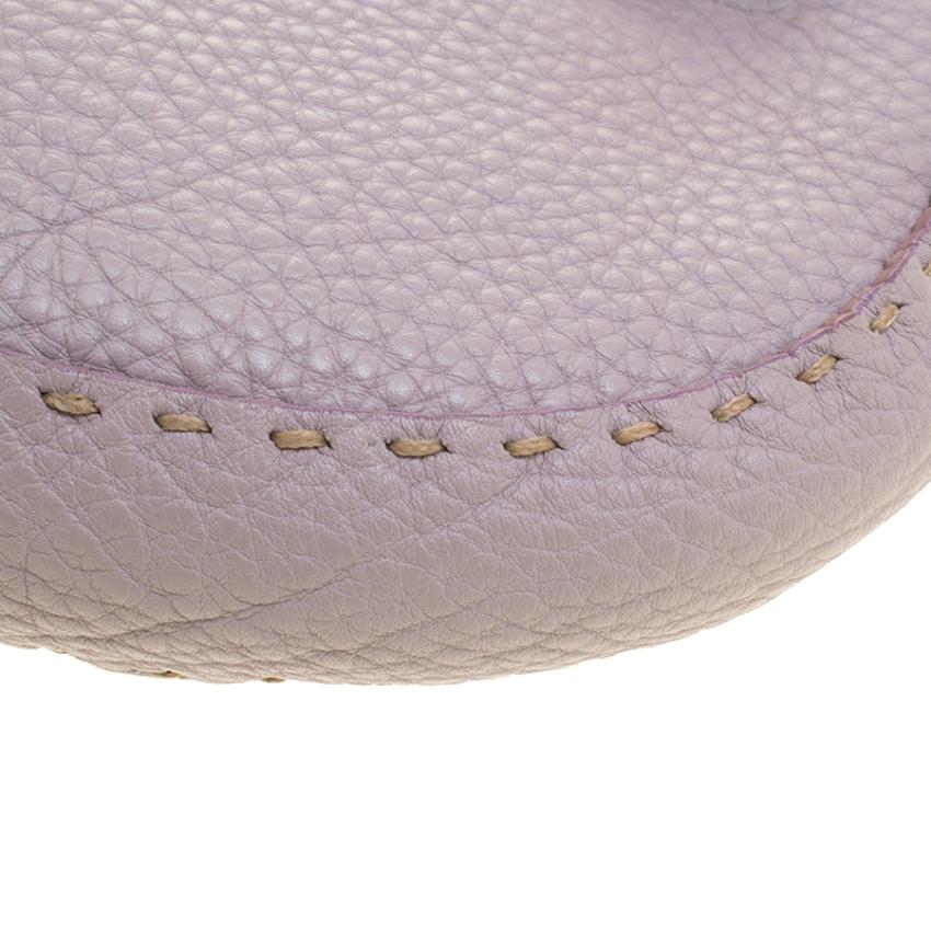 Fendi Lilac Leather Selleria Shoulder Bag 5