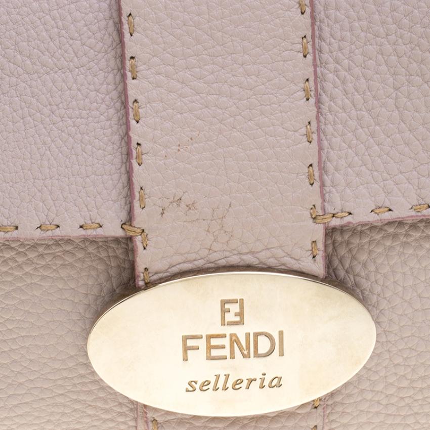 Women's Fendi Lilac Leather Selleria Shoulder Bag