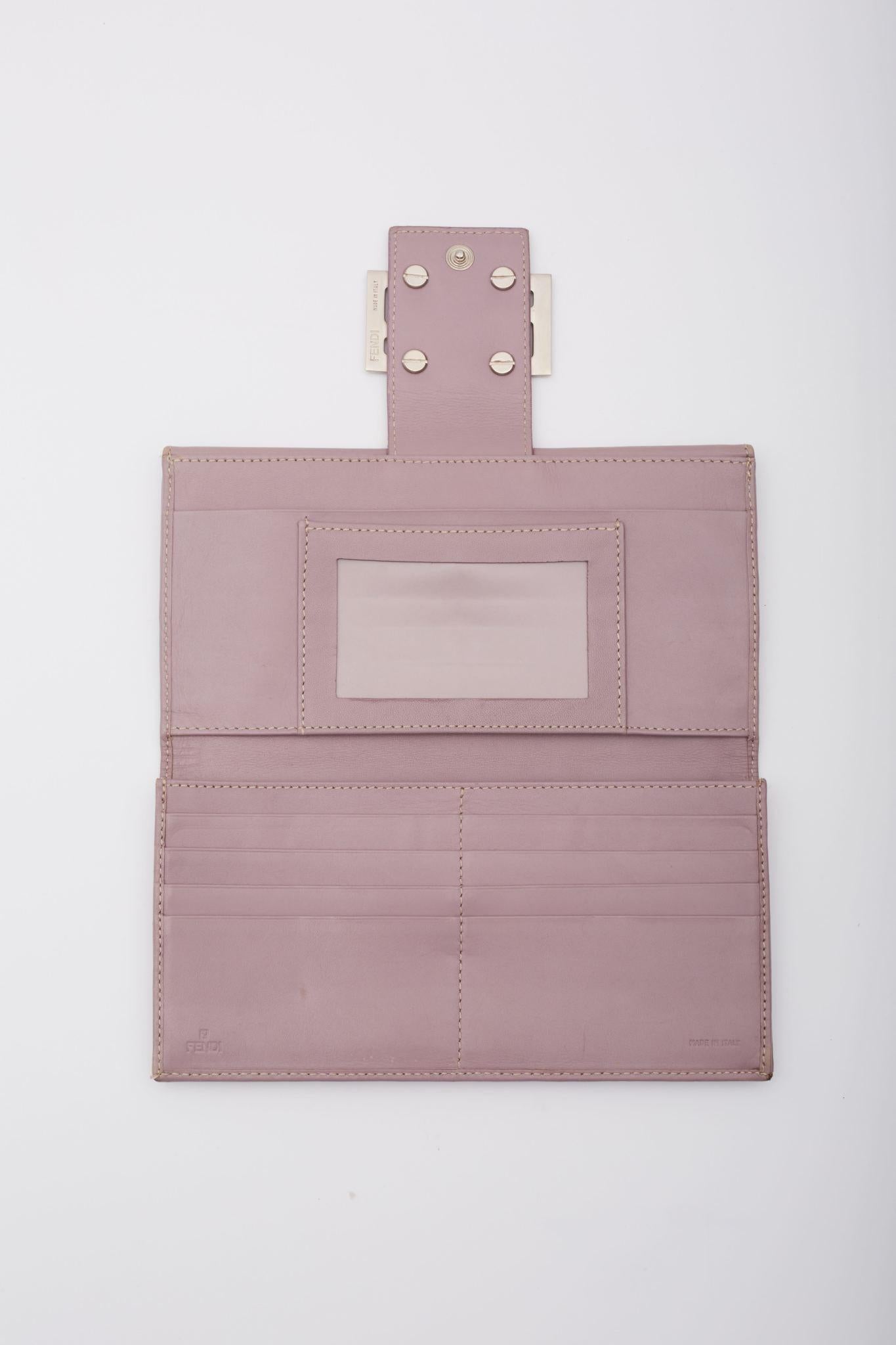 Women's Fendi Lilac Monogram Zucca Fold Wallet 8m0032