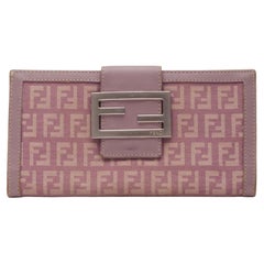 Vintage Fendi Lilac Monogram Zucca Fold Wallet 8m0032