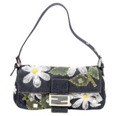 Fendi Limited Edition Floral Embroidered Baguette