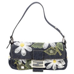 Fendi Limited Edition Floral besticktes Baguette-Blumenmuster