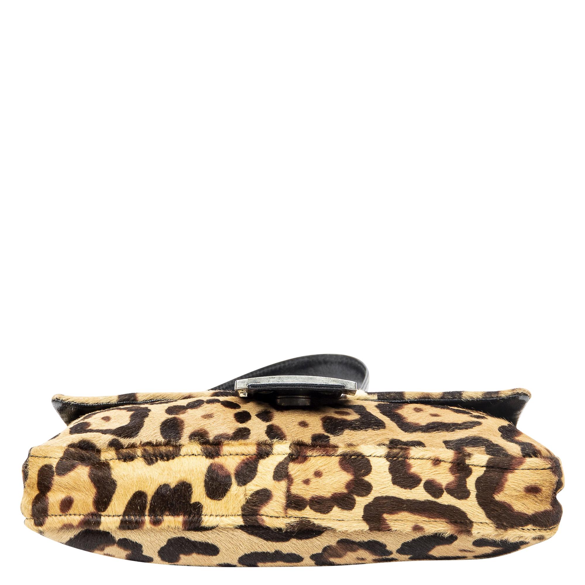 Women's or Men's Fendi Limited Edition Leopard Baguette For Sale