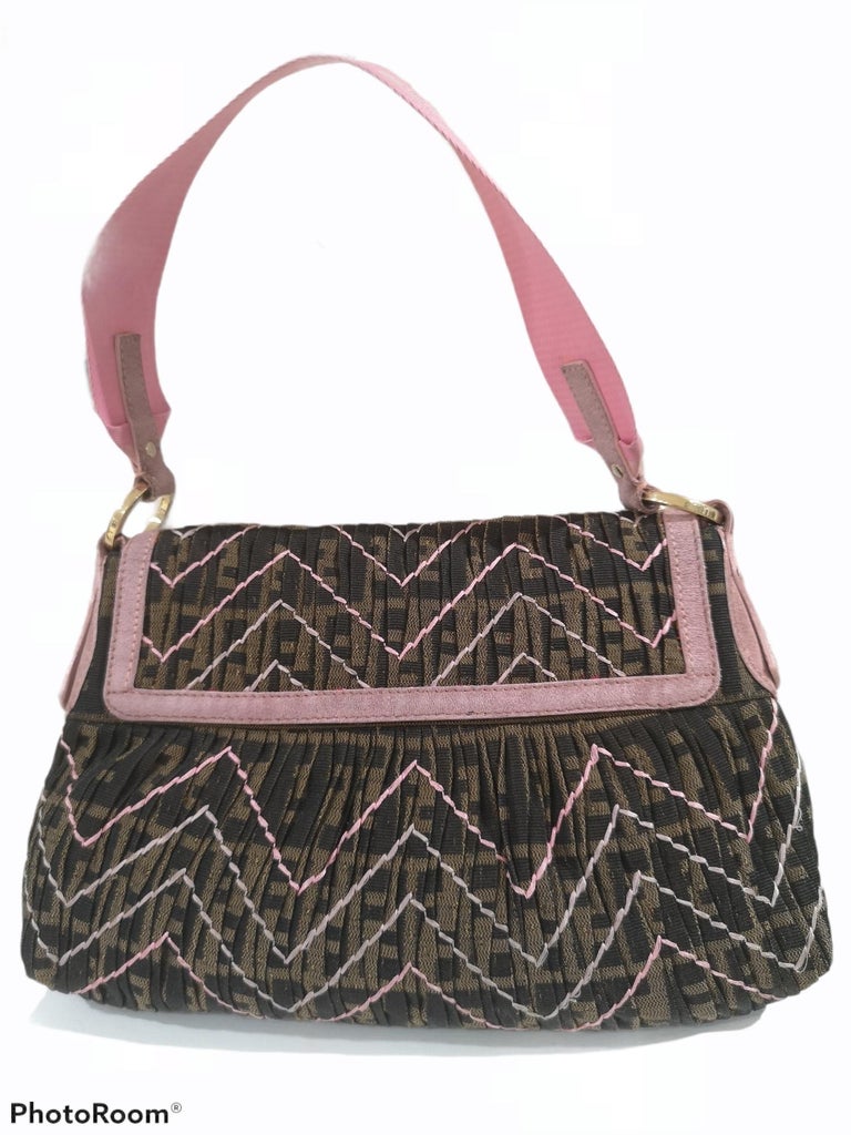 Fendi Limited Edition monogram pink shoulder bag For Sale at 1stDibs