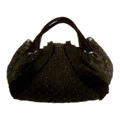 FENDI Limited Edition Spy Bag Exotic Velvet Hand-Embroidery Crystals FW 2005