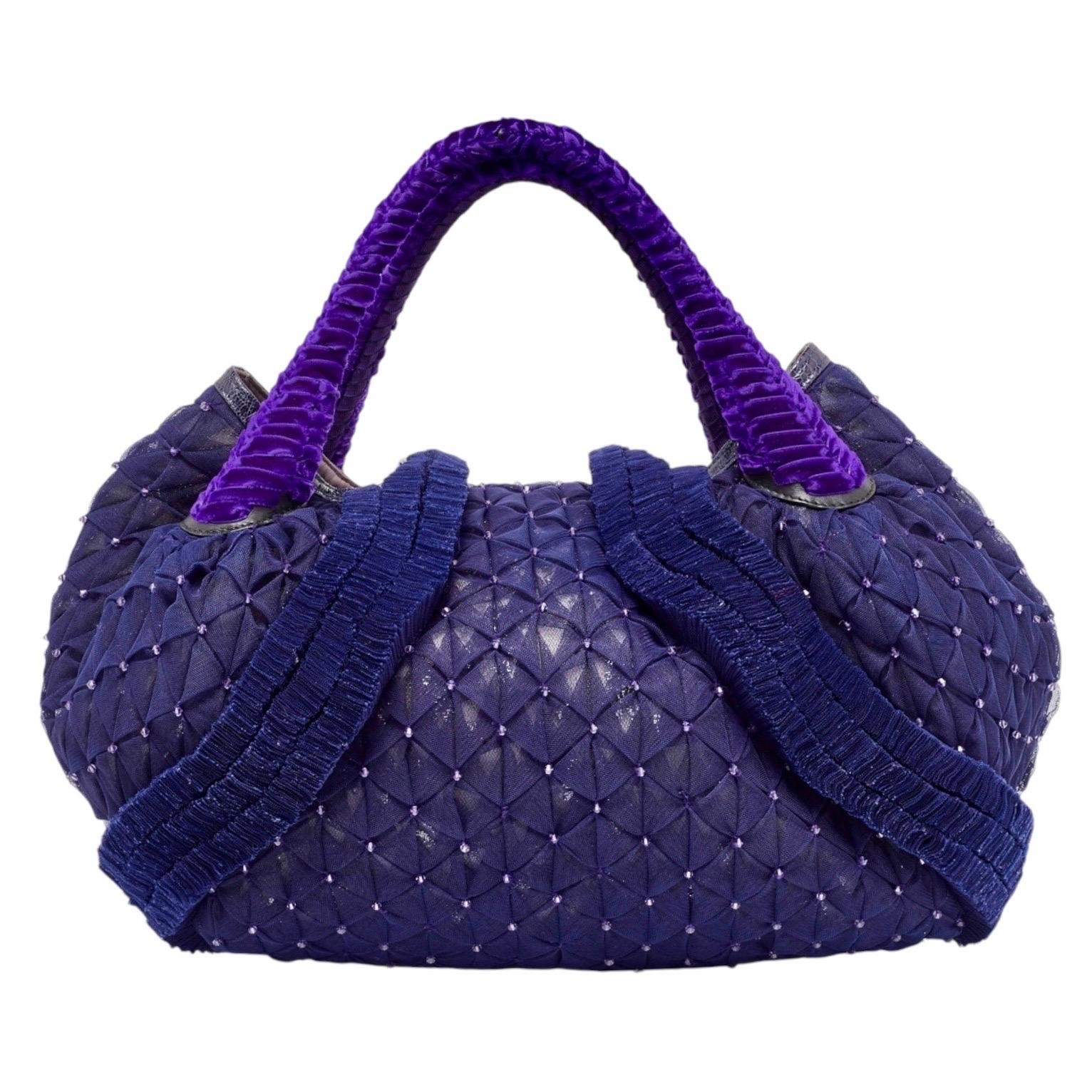 FENDI Limited Edition Spy Bag Exotic Velvet Hand-Embroidery FENDI Limited Edition Spy Bag Exotic Velvet Hand-Embroidery
