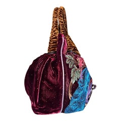 FENDI Limited Edition Squirrel Spy Bag Velvet Hand-Embroidery Crystals FW 2005
