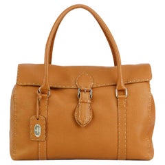 Fendi Linda Selleria Large Textured Leather Shoulder Bag